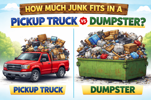 How Much Junk Fits in a Pickup Truck vs a Dumpster?